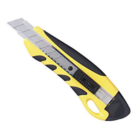Sparco Anti-Slip Utility Knife, Yellow/Black