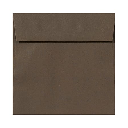 LUX Square Envelopes, 6 1/2" x 6 1/2", Peel & Press Closure, Chocolate Brown, Pack Of 500
