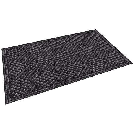 Apache Mills Crosshatch Heavy-Duty Mat, 24" x 36", Smoke