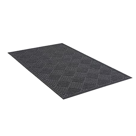 Apache Mills Crosshatch Heavy-Duty Mat, 36" x 60", Charcoal