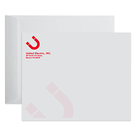 Gummed Seal, White Wove Open End Catalog Mailing Envelopes, 1-Color, Custom 10" x 13", Box Of 500