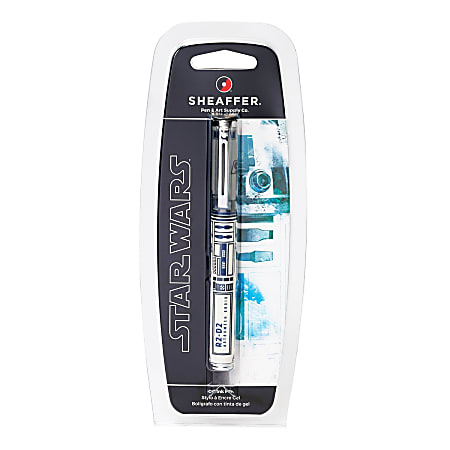 Sheaffer® Star Wars Gel Rollerball Pen, Medium Point, 0.7 mm, R2-D2 Design Barrel, Black Ink