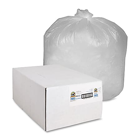 Genuine Joe Economy High Density Can Liners, 31-33 Gallon, Translucent, Carton Of 500