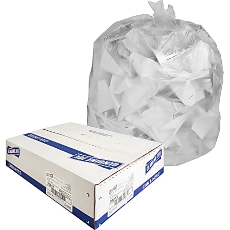 Genuine Joe Economy High-Density Can Liners, 45 Gallons,