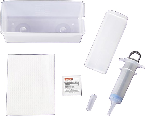 Medline Sterile Piston Irrigation Syringe Trays, Pack Of