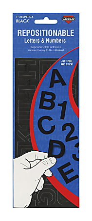 Duro Decal 48 Pk 6'' Permanent Adhesive Vinyl Letters & Numbers Black