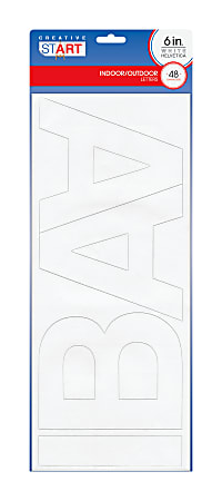 Creative Start® Self-Adhesive Letters6", Helvetica, White