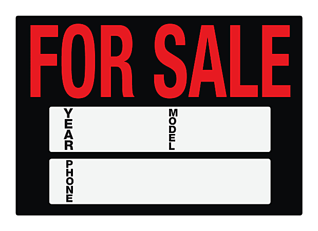 Cosco Static Cling "Car Sale" Sign Kit