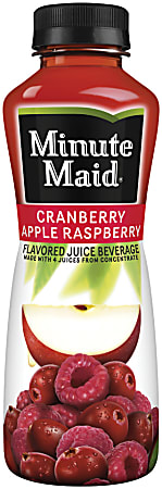 Minute Maid Cranapple Raspberry Drink, 15.2 Oz, Pack Of 24