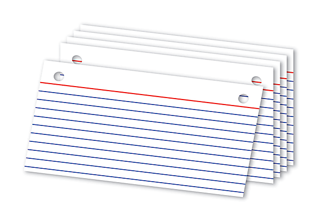 Office Depot® Brand Binder Refill Index Cards, 3" x 5", White, Pack Of 50