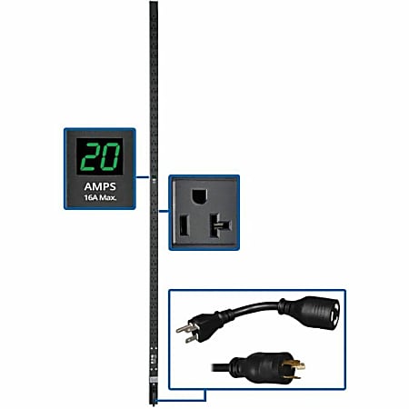Tripp Lite PDU Metered 120V 20A 5-15/20R 36 Outlet L5-20P, PDUMV2072