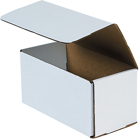 Partners Brand White Corrugated Mailers, 10" x 4"