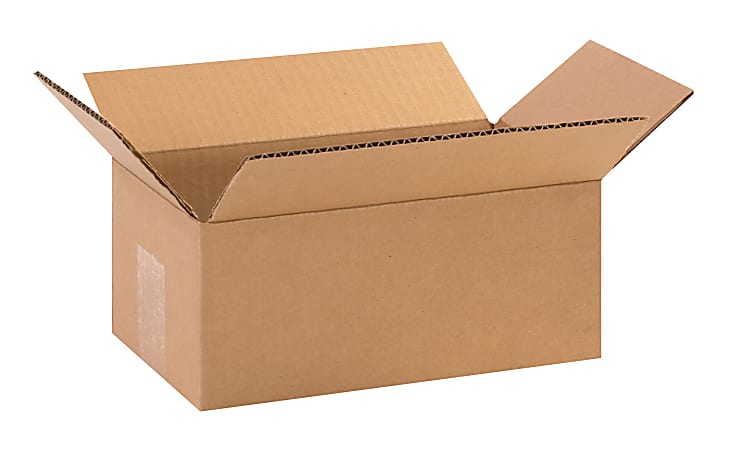 Partners Brand Corrugated Boxes, 10" x 6" x 4", Kraft, Pack Of 25