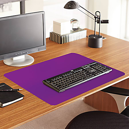 ES Robbins Color Pop Desk Pad - Rectangle - 36" Width x 20" Depth - PVC Vinyl - Purple