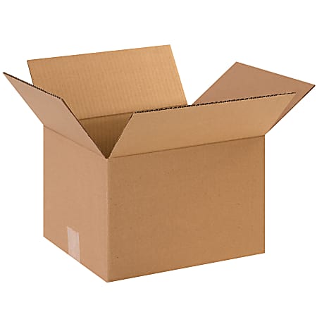Partners Brand Corrugated Boxes, 12" x 10" x 8", Kraft, Pack Of 25