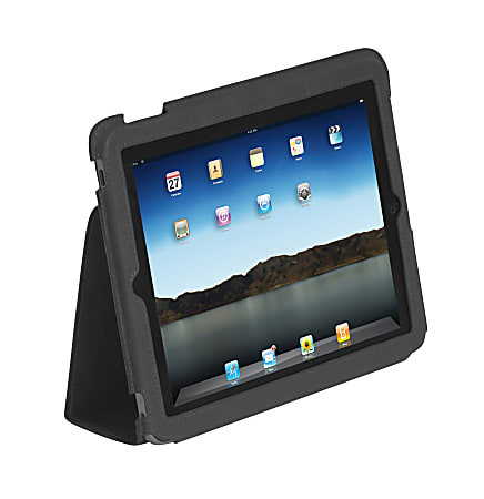 iHome Genuine Leather iPad 2 Folio Case, Black