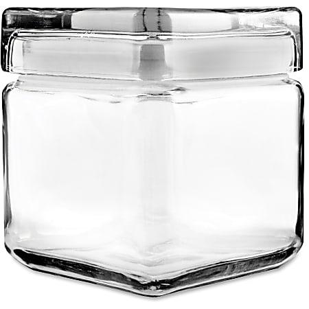Office Settings Glass Jar, 1 Quart, Clear
