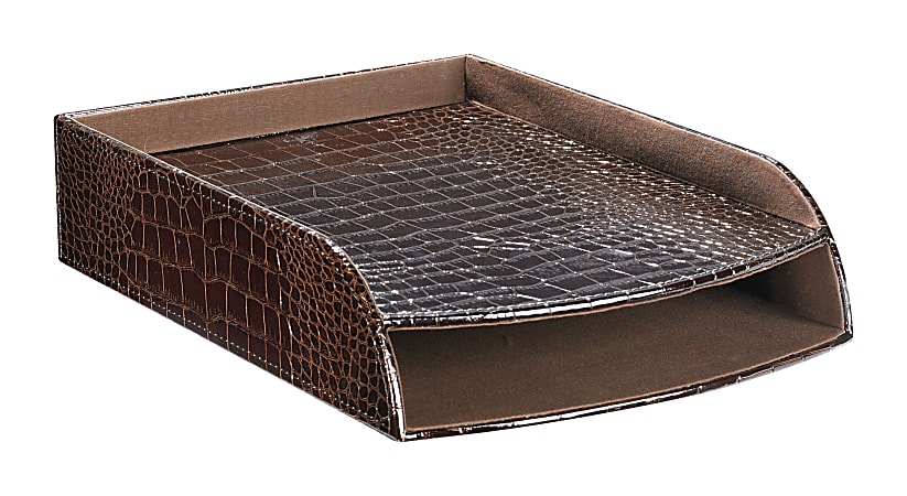 Divoga® Croc Letter Tray, Brown