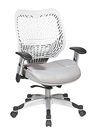 Office Star™ Space Revv Mesh Mid-Back Chair, Ice White/Shadow