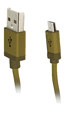 Duracell® Micro-USB Sync & Charge Cable, 10", Gold