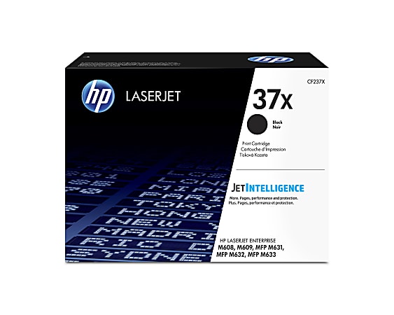 HP 37X Black High Yield Toner Cartridge, CF237X