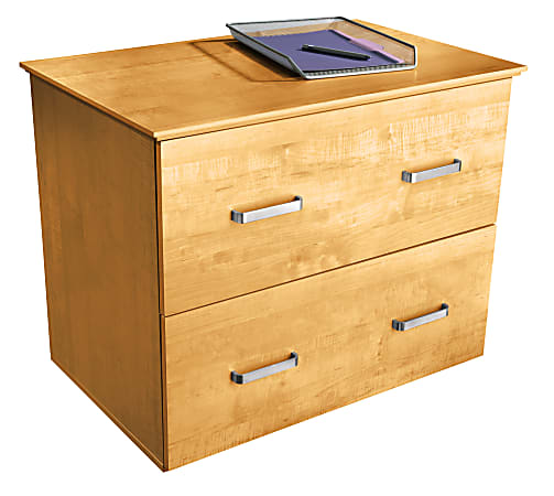 Officemax Oak Finish 2 Drawer Lateral