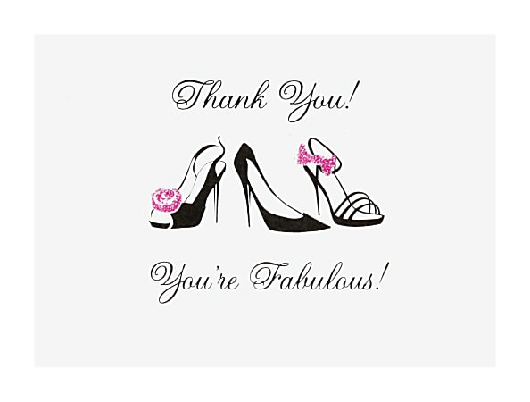 Great Papers! Thank You Note Cards, 4 7/8" x 3 3/8", Black Stiletto, Pack Of 50