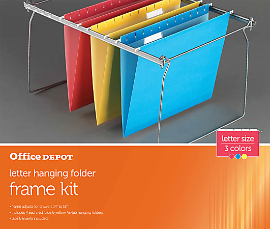 2 Pack Sparco Hanging File Folder Frames Stainless Steel Letter Size Width and Adjustable Length  SPR60529