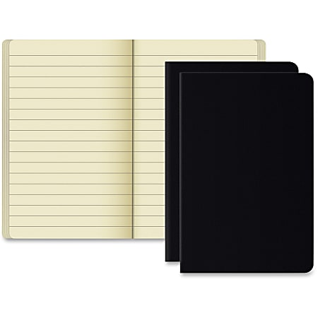 TOPS Idea Collective Compact Legal Ruled Journal - 40 Sheets - 3 1/2" x 5 1/2" - 5.5" x 3.5" x 0.3" - Cream Paper - Black Cover - Durable Cover, Acid-free, Flexible Cover - 2 / Pack