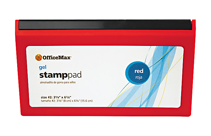 OfficeMax No. 2 Gel Stamp Pad, Red