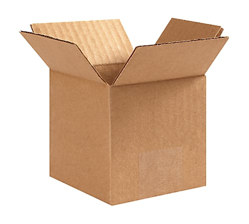 Partners Brand Corrugated Cube Boxes, 4" x 4" x 4", Kraft, Pack Of 25