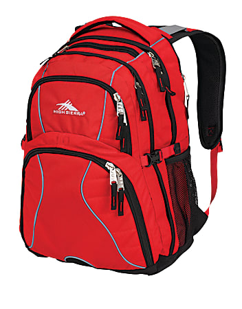 HIGH SIERRA® Swerve Backpack For 17” Laptops, Crimson/Black