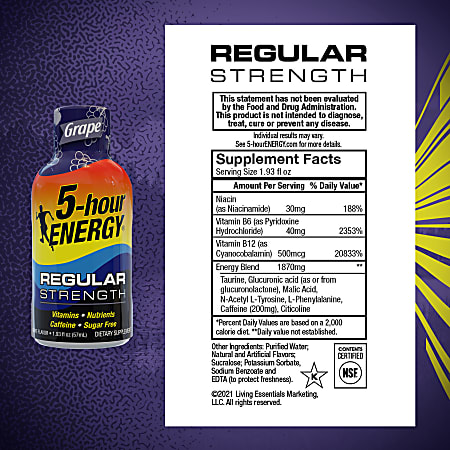 5 Hour Energy Original Energy Drink 2 Oz Grape - ODP Business 
