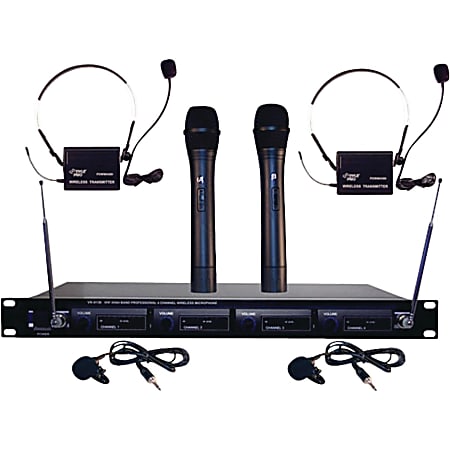 Pyle PDWM4300 Wireless Microphone System - 169MHz to 270MHz System Frequency