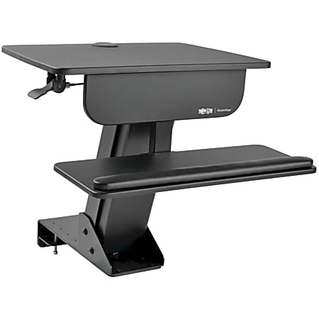Tripp Lite Sit Stand Desktop Workstation Adjustable Standing Desk With Clamp Converter, Black