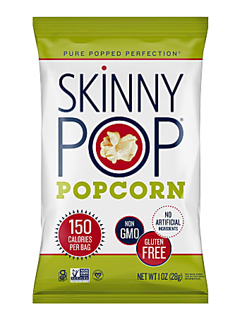 Skinny Pop Popcorn, 1 Oz, Carton Of 12 Bags