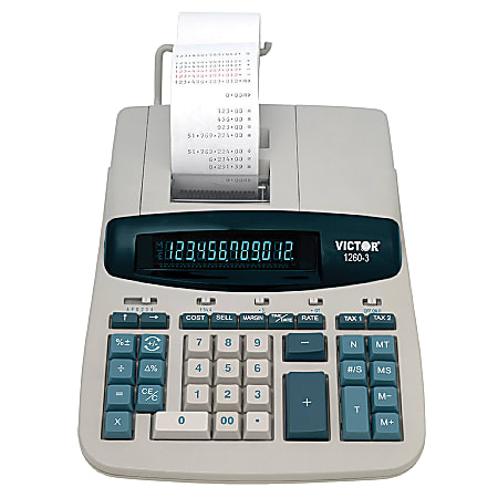 Victor® 1260-3 Heavy-Duty Commercial Printing Calculator