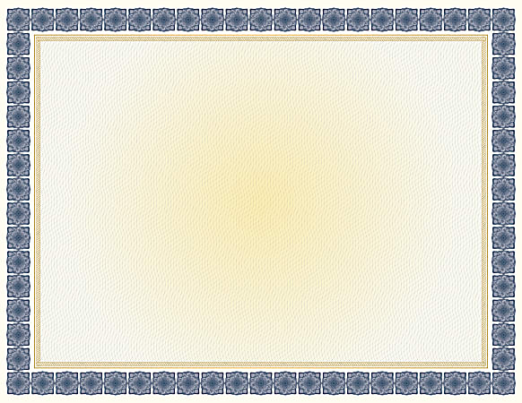 Geographics Certificates 8 12 x 11 Kensington Blue With Gold Foil Pack
