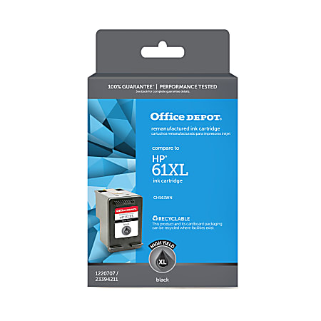 Office Depot® Brand Remanufactured High-Yield Black Ink Cartridge Replacement For HP 61XL, CH563WN, OM05850