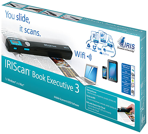 I.R.I.S IRIScan Book 3 Executive Handheld Scanner - 900 dpi Optical