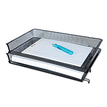 Universal Mesh Stackable Side Load Tray, Legal Stacking Desk Trays