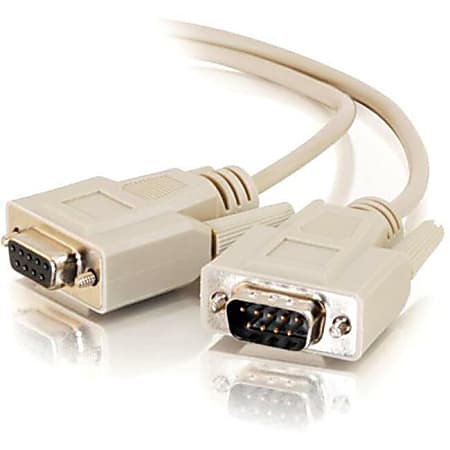 C2G 25ft DB9 M/F Extension Cable - Beige - DB-9 Male Serial - DB-9 Female Serial - 25ft