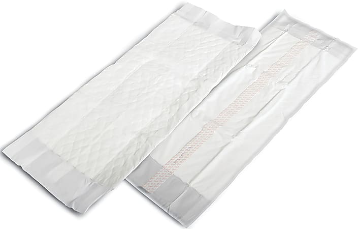 Medline Incontinence Liners, 9" x 24", White, 20 Liners Per Bag, Case Of 4 Bags