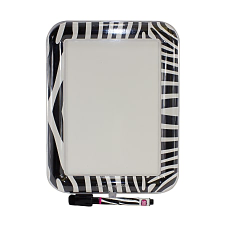 Locker Lounge™ Fashion Dry-Erase Board, 8"H x 11 1/8"W x 1/2"D, Zebra Print
