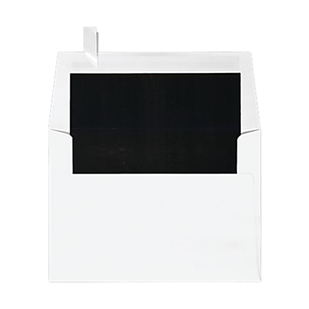 LUX Invitation Envelopes, A6, Peel & Press Closure, Black/White, Pack Of 500