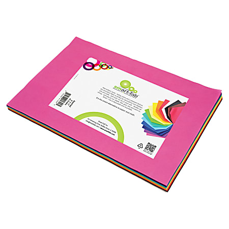 Smart-Fab Disposable Fabric Sheets - Craft, Art, Banner, Bulletin Board - 9" x 12" - 45 / Pack - Assorted - Fabric