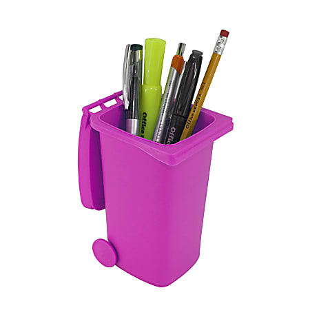 Locker Lounge™ Mini Locker Trash Bin, 4"H x 3 1/4"W x 6"D, Pink