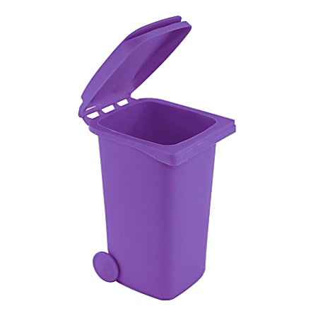 Locker Lounge™ Mini Locker Trash Bin, 4"H x 3 1/4"W x 6"D, Purple