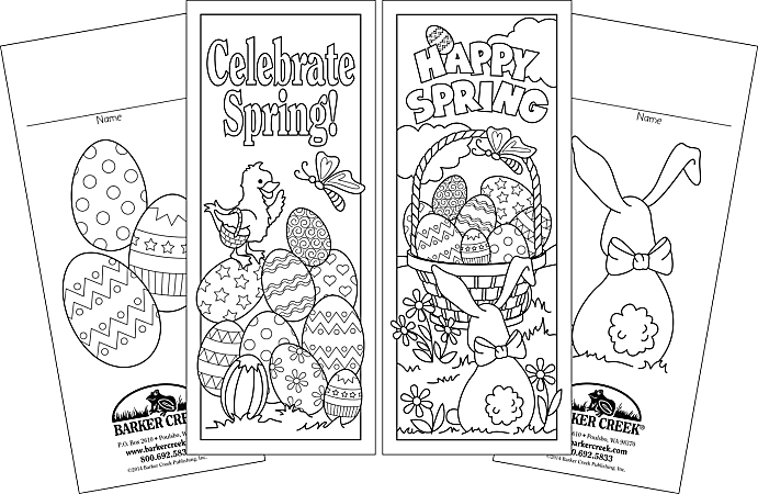 Barker Creek Bookmark Duets, Celebrate Spring, Pack Of 60
