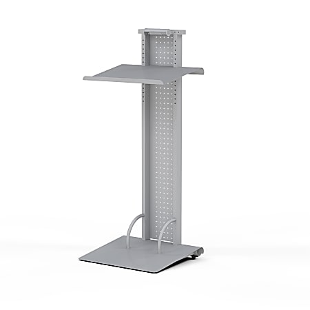 Mayline® Lighted Mobile Lectern, Silver